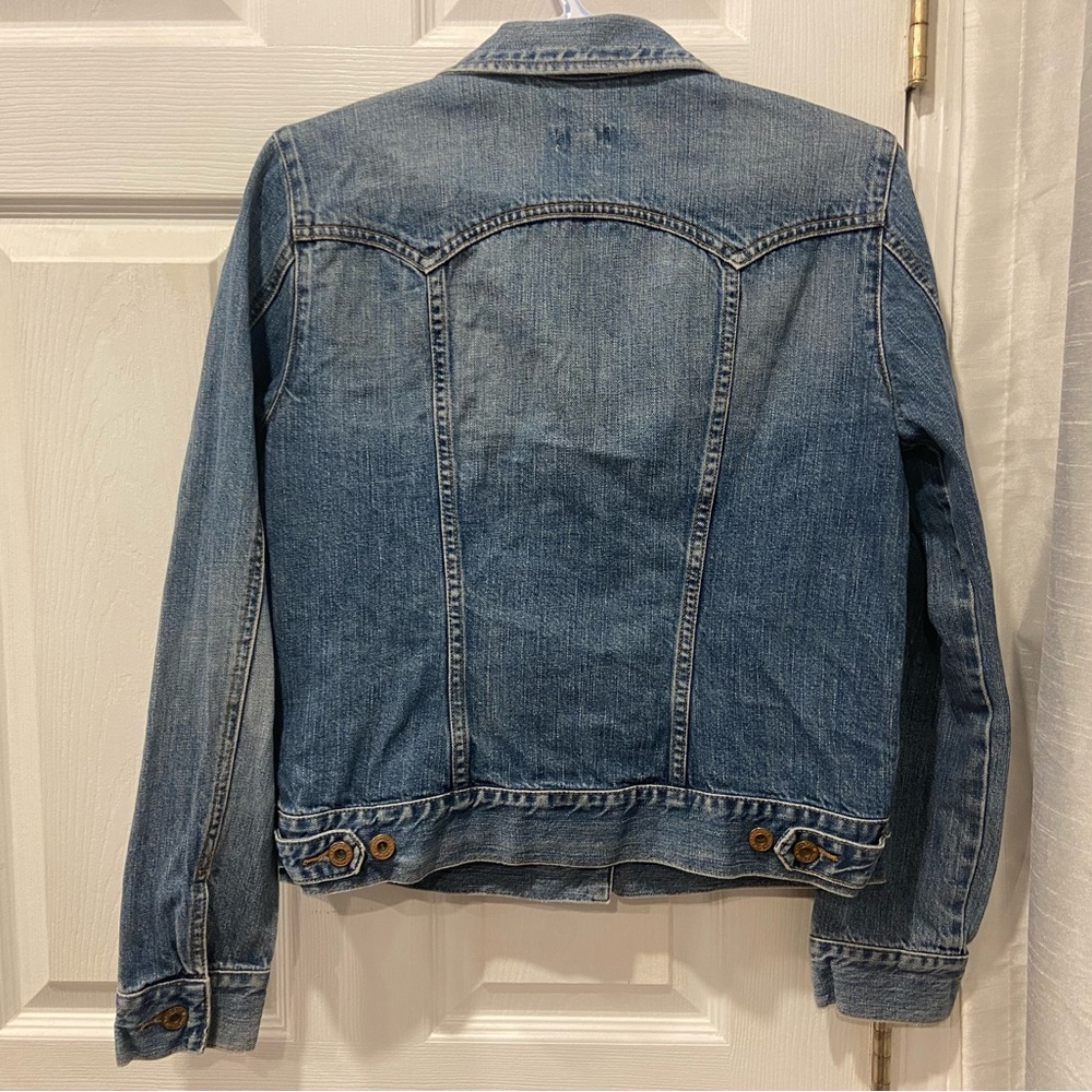 Y2K 2002 the GAP Denim Jean Jacket Women’s Size Medium Made in Hong Kong - Picture 6 of 9